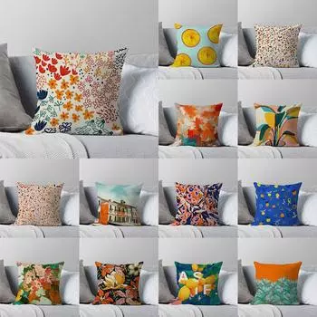 Чехол на подушку с скандинавским абстрактным принтом для украшения дома, гостиной, дивана, спальни, декоративная подушка, наволочка 40X40CM