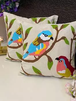 Чехол на подушку с вышивкой-16*16 дюймов