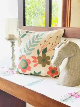 Чехол на подушку с вышивкой-16*16 дюймов