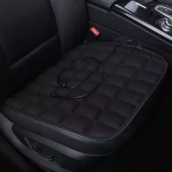 Чехол на подушку сиденья автомобиля Подогреватель сиденья Зимняя подушка Регулируемая температура Подогреваемая подушка для сиденья Зарядный коврик для дивана серый