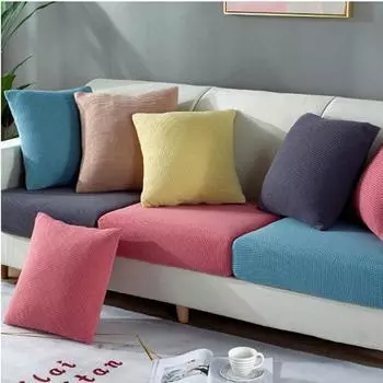 Чехол на подушку сиденья дивана, эластичная мебель, защита для дивана, флисовый плюшевый чехол для дивана, 1/2/3-местный стул, чехол для дивана, стрейч Normal Size-1 seat армия зеленый
