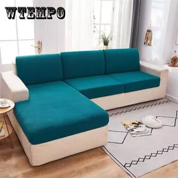 Чехол на подушку сиденья дивана, эластичная мебель, защита для дивана, флисовый плюшевый чехол для дивана, 1/2/3-местный стул, чехол для дивана, стрейч Normal Size 1 Seat