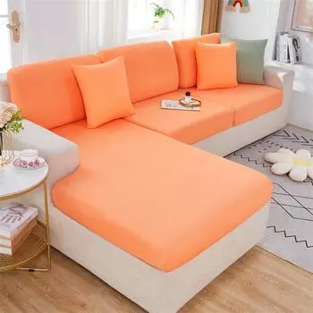 Чехол на подушку сиденья дивана Four Seasons Cool Fabric, эластичный жаккардовый летний чехол для стула, съемный, моющийся чехол для дивана, защита для домашней мебели Pillowcase жёлтый