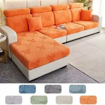 Чехол на подушку сиденья дивана, однотонный эластичный утолщенный чехол для дивана, секционный диван, L-образный угловой чехол для кресла Back cushion-1pc синий