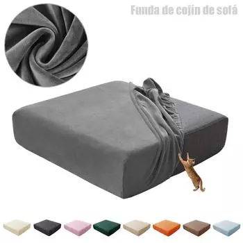 Чехол на подушку сиденья для дивана, мягкие бархатные тканевые чехлы для мебели для гостиной, дома, спандекс, стрейч, моющийся, съемный, декор для дивана Normal Size 1 Piece бордовый