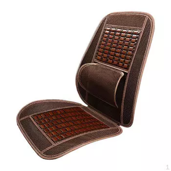 Чехол на подушку сиденья из бамбука, летняя подушка для стула, дышащая вентилируемая внутренняя часть, универсальная, с поясничной опорой