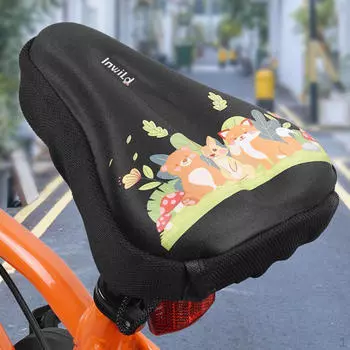 Чехол на подушку сиденья велосипеда для детей, чехол из пены с эффектом памяти, небольшой мягкий седельный коврик с Animals M