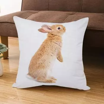 Чехол на подушку, удобная потайная молния, наволочка с кроликом, наволочка для спальни, новогодний декор для домашнего постельного белья D