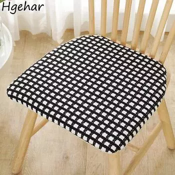 Чехол на подушку в стиле ретро 40*43 см, клетчатый, простой, для стула, шикарный, украшение для отдыха, удобный дизайн, домашний, популярный, Ins, зимний, базовый 40 43cm