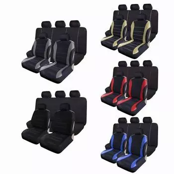 Чехол на пятиместное автомобильное сиденье в полоску на все времена года 4-piece set серый