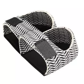 Чехол на пятку на липучке с зебровым узором, мягкий, износостойкий, регулируемый, тепловой чехол на пятку, спортивный амортизатор, чехол для стопы S(35-39) чёрный
