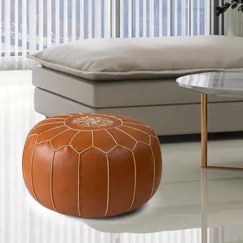 Чехол на пуфик ручной работы в стиле бохо-шик для домашнего декора Color A