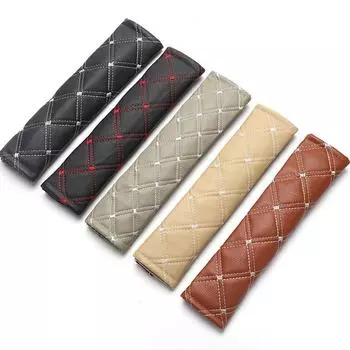 Чехол на ремень безопасности автомобиля из искусственной кожи, наплечник для ремня безопасности, дышащая защитная накладка, аксессуары для декора салона автомобиля A