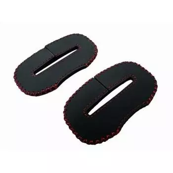 Чехол на ремень безопасности из натуральной кожи для Nissan New Fairlady Z RZ34 (Красный стежок) Антицарапающие и противошумные накладки на детали Аксессуары для NISSAN Fairlady Z 2