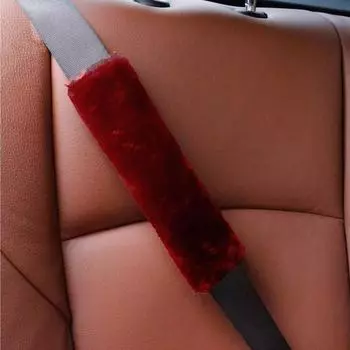 Чехол на ремень безопасности, наплечный ремень, мягкий плюш, комплект из 2 предметов One Size