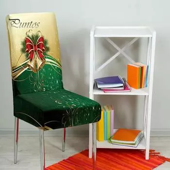 Чехол на рождественский стул, пылезащитный, с рисунком Санта-Клауса и снеговика, эластичная ткань, противоскользящее, для украшения стула на Новый год D