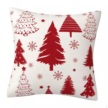 Чехол на рождественскую подушку 18x18 дюймов для праздничного декора спальни Christmas Tree