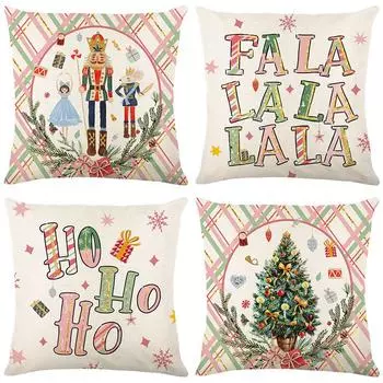Чехол на рождественскую подушку с принтом «Король орех» для дома, гостиной, дивана, чехол на рождественскую подушку 45*45cm JYM484-1