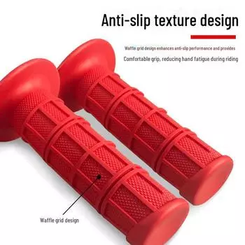 Чехол на ручку из мягкой резины Mono для внедорожных мотоциклов - нескользящий Checkered grips синий