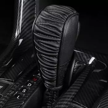 Чехол на ручку переключения передач автомобиля Чехол на ручку переключения передач автомобиля Пылезащитный чехол на ручку переключения передач из искусственной кожи Текстура Дизайн Нержавеющий серый