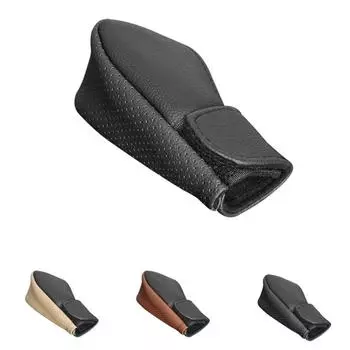 Чехол на ручку переключения передач автомобиля, полная защита, дышащий, противоскользящий, защитный чехол на головку рычага переключения передач, бежевый/чёрный