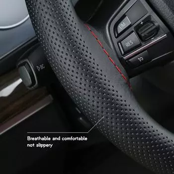 Чехол на руль автомобиля, иглы и плетеная нить, чехлы из искусственной кожи, автомобильные чехлы, 3 цвета, мягкая текстура «сделай сам», мягкие автоаксессуары серый