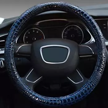 Чехол на руль автомобиля из крокодиловой кожи Four Seasons, универсальный, спортивный, симпатичный чехол для мужчин, аксессуары для салона автомобиля