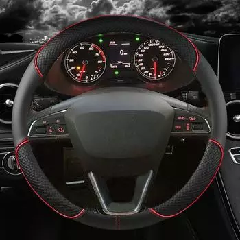 Чехол на руль автомобиля из микрофибры 38 см, нескользящий, для Seat Tarraco Arona Ateca Ibiza Toledo Mii Leon Arosa Exeo ST FR