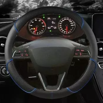 Чехол на руль автомобиля из микрофибры 38 см, нескользящий, для Seat Tarraco Arona Ateca Ibiza Toledo Mii Leon Arosa Exeo ST FR