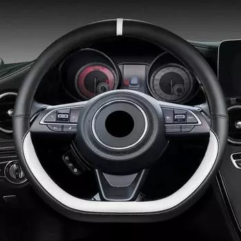 Чехол на руль автомобиля из микрофибры в форме буквы D 38 см для Suzuki Swift 2017 2018 2019 2020 2024 2024 Спортивные автомобильные аксессуары вино красного