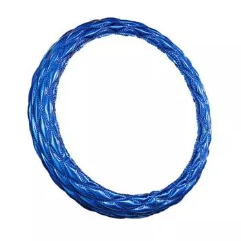 Чехол на руль автомобиля, противоскользящий, 3D, ромб, блестящая искусственная кожа, 38 см, Four Seasons 38cm синий