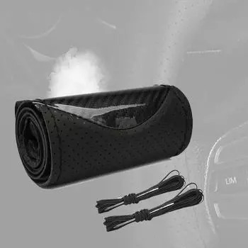 Чехол на руль автомобиля с иголками и нитками