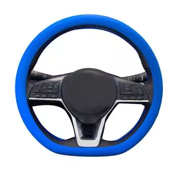 Чехол на руль автомобиля, универсальный силиконовый чехол на ручку автомобиля, силиконовый защитный чехол, тюнинг своими руками, аксессуары для интерьера чёрный