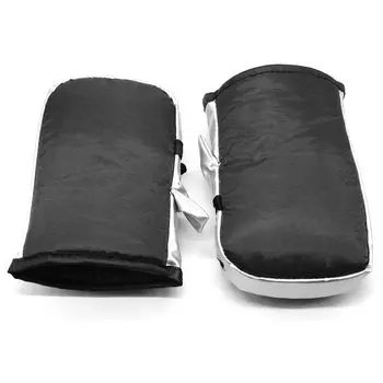 Чехол на руль Hasiro для защиты от воды и холода, защита от сильного ветра слева и справа, легко чернится Велосипеды, Защита, Скутер, Ветрозащитный,