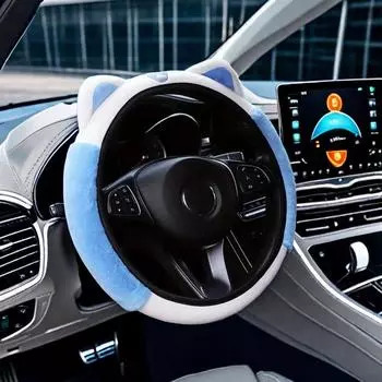 Чехол на руль из дышащей сетки с милым дизайном «Кошка», материал из полиэфирного волокна, без внутреннего круга розовый