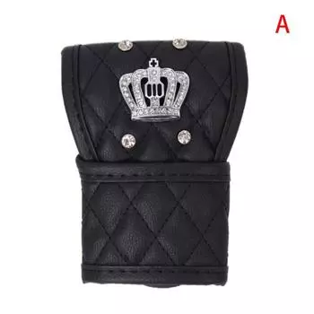 Чехол на руль из искусственной кожи с бриллиантами, черный, розовый, авто, чехлы на колеса, текстура, автомобильная перчатка black white-2