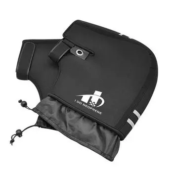 Чехол на руль мотоцикла, ветрозащитный, водонепроницаемый, мягкий, теплый, зимний чёрный