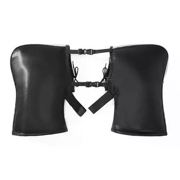 Чехол на руль мотоцикла, ветрозащитный, водонепроницаемый, с мягкой подкладкой, теплый зимний утолщенный чехол для электромобиля, холодная ручка для езды чёрный