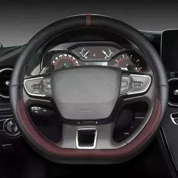 Чехол на руль типа D для Citroen C3 II III 2009 - 2019 2020 C3 AIRCROSS 2017 2018 2019 2020 2024 Berlingo 3 C4 Picasso 2 вино красного