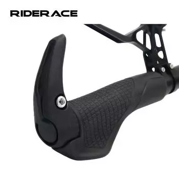 Чехол на руль велосипеда TPR резина интегрированная эргономичная удобная конструкция ручки руля горного велосипеда противоскользящая амортизация чёрный
