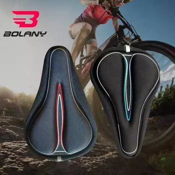 Чехол на седло велосипеда, эргономичный, светоотражающий, высокоэластичный, нескользящий, устойчивый к царапинам, лайкра, мягкий дорожный чехол на сиденье велосипеда, принадлежности для велоспорта синий