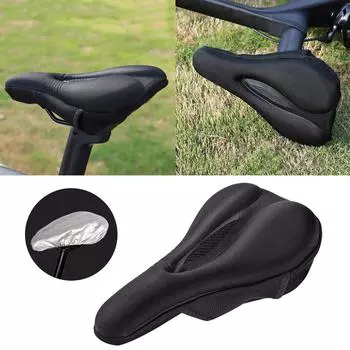 Чехол на седло велосипеда с мягкой подкладкой из толстого геля для комфортной езды на велосипеде, дышащие, легкие, нескользящие чехлы