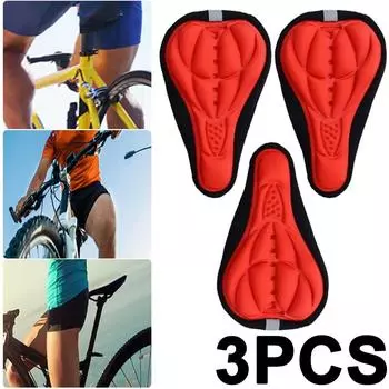 Чехол на седло велосипеда, удобный коврик, подушка для горного шоссейного велосипеда (красный)