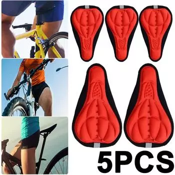 - Чехол на седло велосипеда, удобный коврик, подушка для горного шоссейного велосипеда (красный)