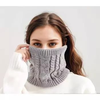 Чехол на шею для мужчин и женщин, зимнее тепло и защита от холода, утолщенная мужская защита шеи из бархата, толстый вязаный воротник 1