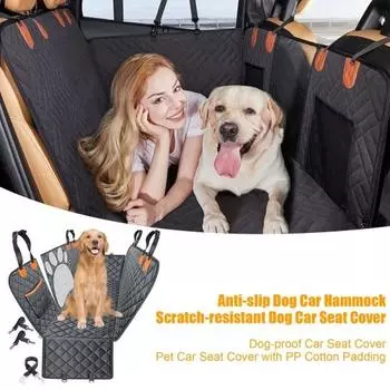 Чехол на сиденье автомобиля для собак, водонепроницаемый чехол на заднее сиденье, гамак с сетчатым окном, защита от царапин на сиденье автомобиля, дверная защита для автомобилей, грузовиков, внедорожников A