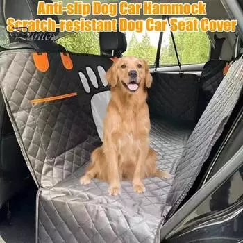 Чехол на сиденье автомобиля для собак, водонепроницаемый чехол на заднее сиденье, гамак с сетчатым окном, защита от царапин на сиденье автомобиля, дверная защита для автомобилей, грузовиков, внедорожников A
