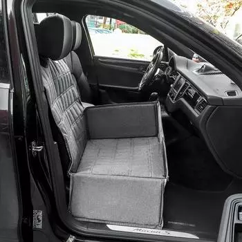 Чехол на сиденье автомобиля для собак, переноска для домашних животных, матрас, водонепроницаемый, защитный чехол для сиденья автомобиля для собак с подлокотником посередине для собак