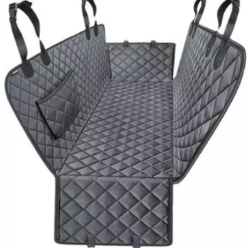 Чехол на сиденье автомобиля для собак, универсальный водонепроницаемый дорожный гамак для больших собак, коврик для перевозки собак, защита багажника автомобиля чёрный