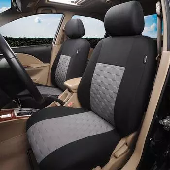 Чехол на сиденье автомобиля из 9 частей с уникальным четырехугольным узором защищает сиденья, подходит для большинства чехлов для сидений